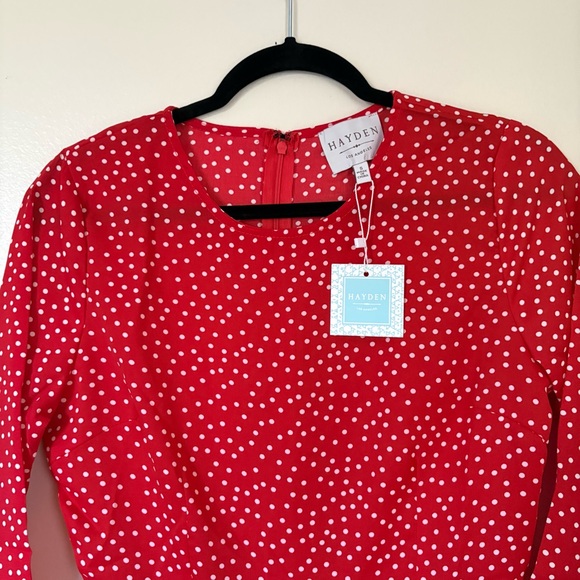 Hayden Red White Polka Dot Romper Size Small NWT - Picture 6 of 12